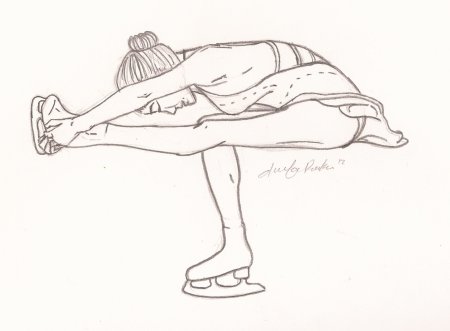 Раскраска фигуристка