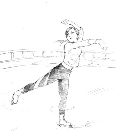 Раскраска фигуристка