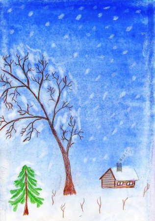 Рисунок на зимнюю тему