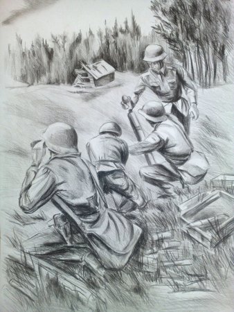 Рисунок на военную тематику