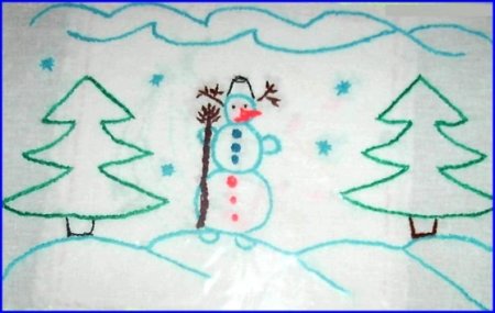 Рисунок на зимнюю тему