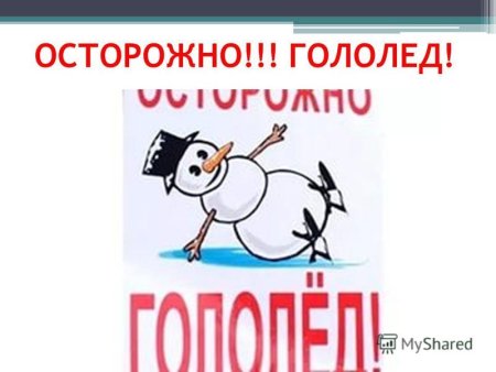 Рисунок на тему осторожно гололед