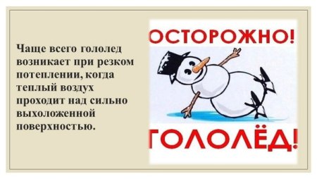 Осторожно гололед