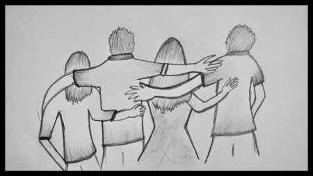 Рисование в средней группе на тему Дружба