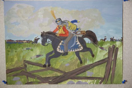 Иллюстрации к стихотворению м.ю Лермонтова "Бородино" ребёнок