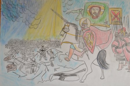 Детские рисунки Бородинское сражение 1812 года