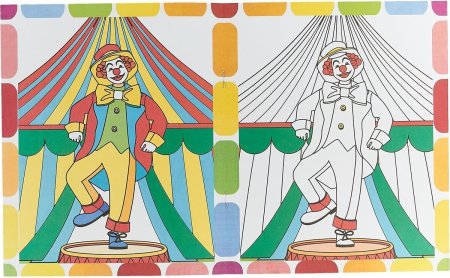 Раскраска акробаты в цирке