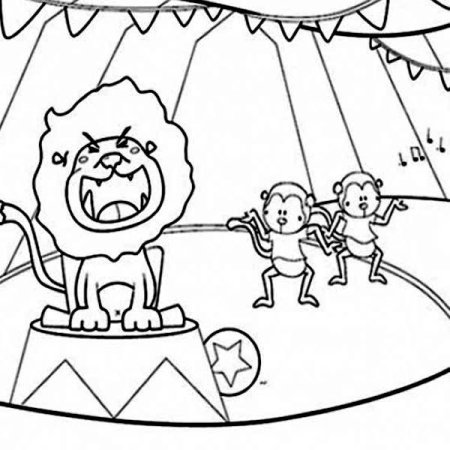 Цирк раскраска для детей