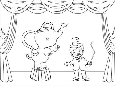Шатер цирка раскраска