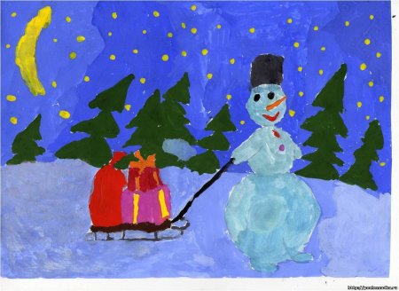 Рисование с детьми на новогоднюю тему