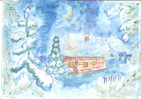 Детские рисунки на тему нового года