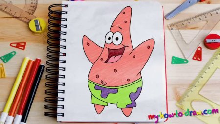 Рисунки фломастерами Патрик