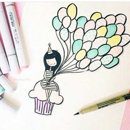 Рисунки фломастерами для начинающих