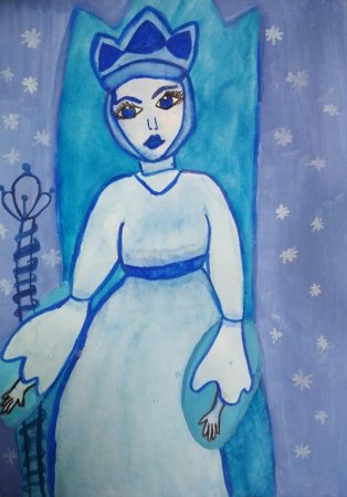 Рисование снежной королевы