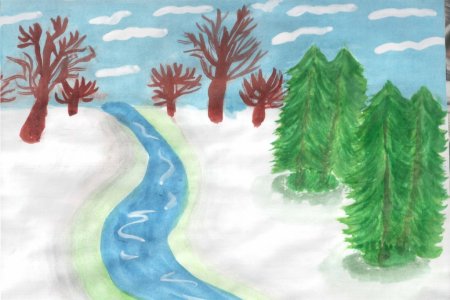 Весенние воды рисунок