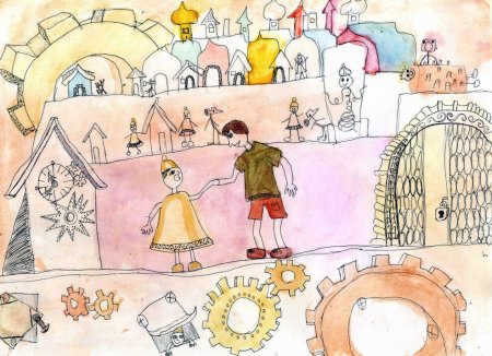 Иллюстрация городок втабаркерке