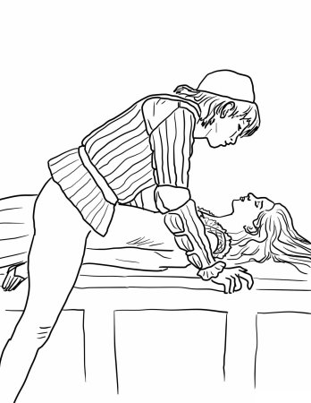 Ромео и Джульетта для срисовки