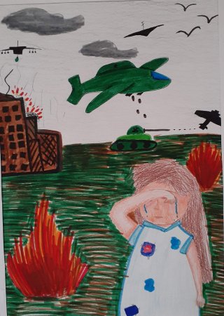 Детские рисунки на тему война