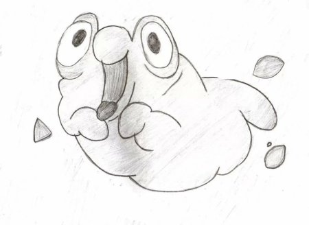 Пикачу карандашом