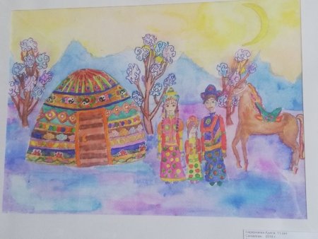 Рисунок на тему белый месяц