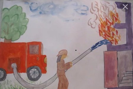 Рисунок ко Дню пожарника