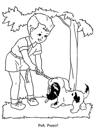 Раскраска для детей не дразни собаку