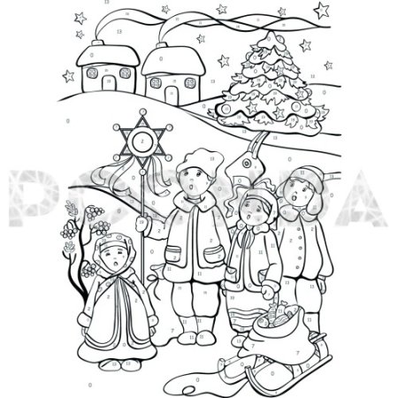 Святки раскраска для детей