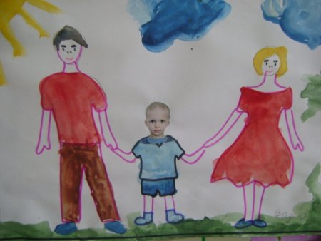 Рисунок на тему семья в детский сад