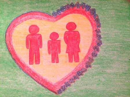 Детские рисунки про любовь