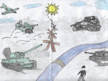 Рисунок про войну легкий