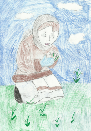 Детские рисунки к сказке 12 месяцев