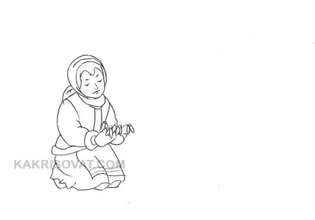 Раскраска из сказки 12 месяцев для детей