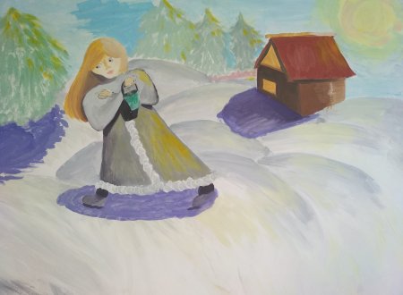 Рисунок к сказке 12 месяцев легкий