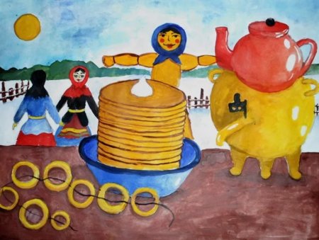 Масленица рисунок