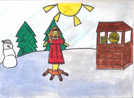 Лёгкие рисунки на Масленицу