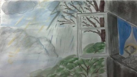 Дождь рисунок для детей