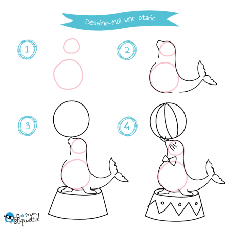 Поэтапное рисование цирковых животных для дошкольников