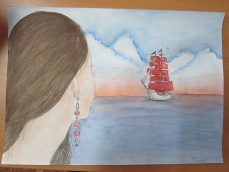 Алые паруса рисование