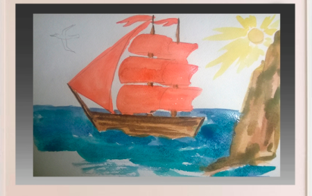 Алые паруса рисунок детский