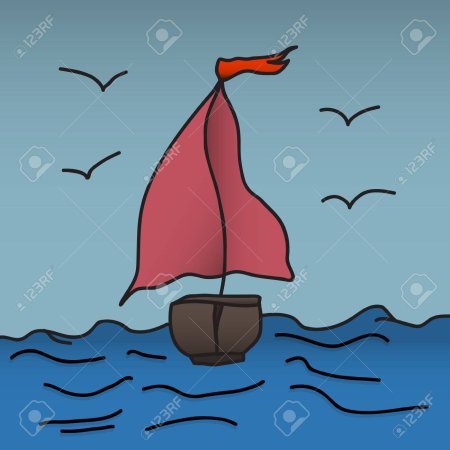 Иллюстрация к сказке Грина Алые паруса