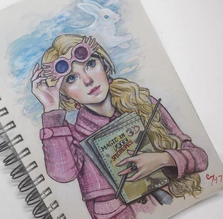 Рисунки в скетчбук Гарри Поттер