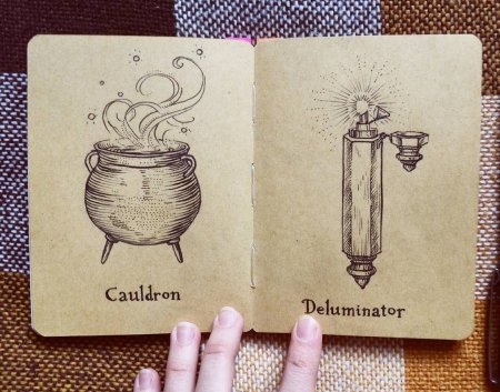 Рисунки в скетчбук Гарри Поттер