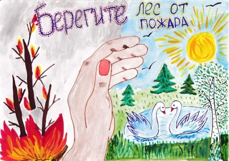 Берегите лес от пожара рисунки