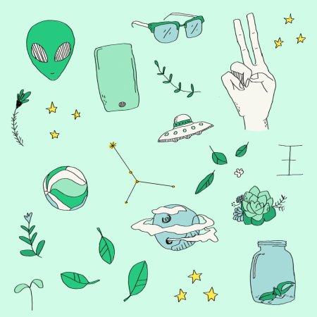 Маленькие зеленые рисунки