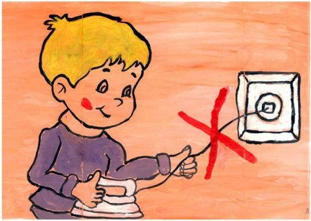 Разработка плаката по электробезопасности нарисовать