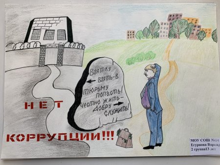 Плакат на тему коррупция