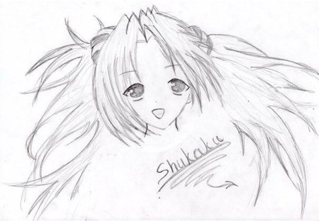 Рисунок карандашом на тему аниме лёгкие