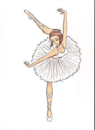 Балерина рисунок