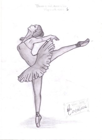 Балерина рисунок карандашом