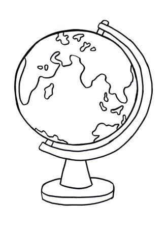 Глобус раскраска